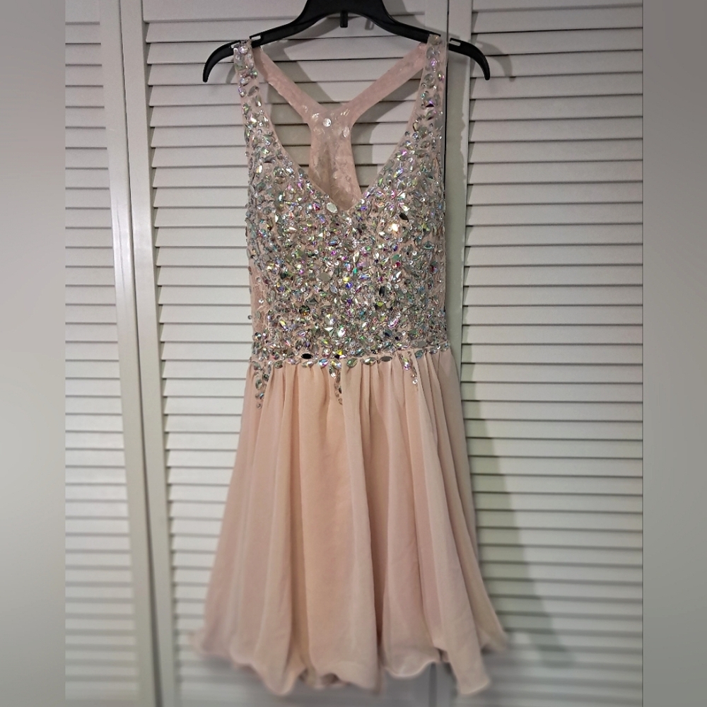 Sequin Embellished Womens Dress - Dusty Rose, SZ. S/6